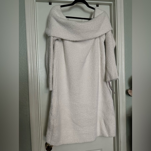 Wild Fable Women's Long Sleeve Mini Sweater Dress -Off-White NWT size 2X or 3X - Picture 3 of 3